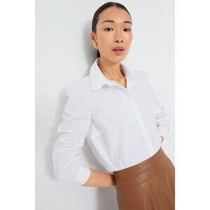 TUCKERNUCK White Penelope Button Down Size L NWT Retail $128 Tuckernuck